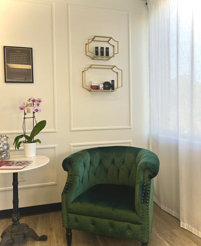 Health and wellness spa showcasing waiting room 