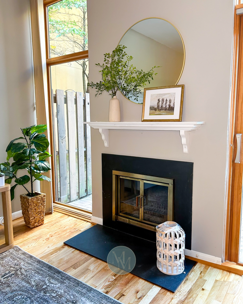 staged living room interior design for real estate listing in maryland